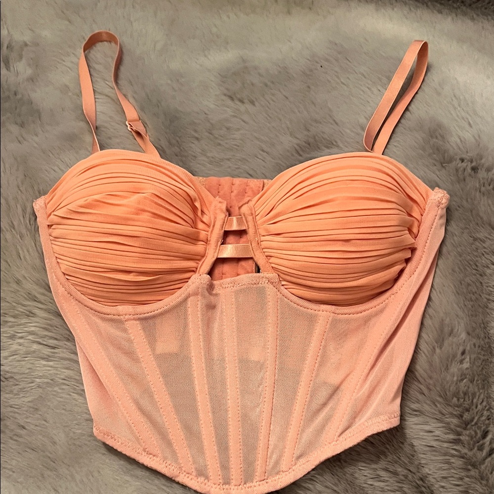 Peach/Coral Corset Top